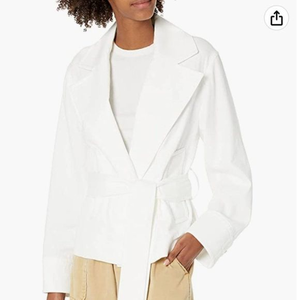 NWOT VINCE Off White‎ Belted Cotton Jacket (XS)